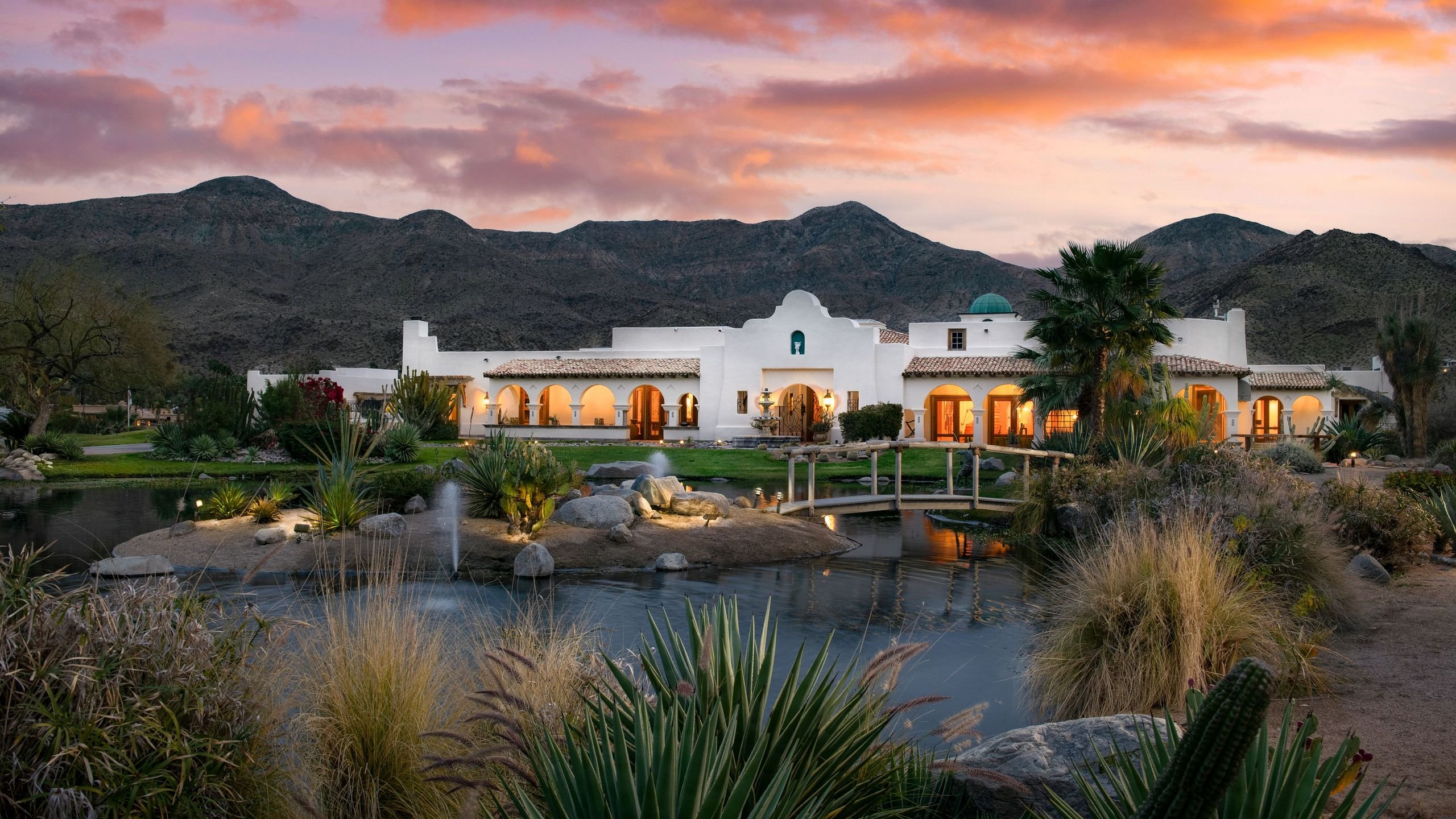 The Pond Estate | Maximalist Designer Compound w/ 2 Casitas, Indoor + Outdoor Pools, Tennis Court, & Gorgeous Mountain Views | 12k sqft